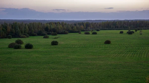 Vista Panorâmica Paisagem Rural Final Outono — Fotografia de Stock