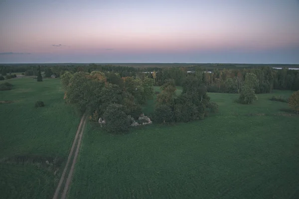 Vista Panorámica Del Paisaje Rural Finales Otoño — Foto de Stock