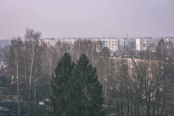 Vacker Utsikt Över Byggnader Och Träd Höst — Stockfoto