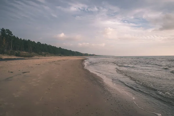Vista Panorâmica Praia Areia Céu Azul — Fotografia de Stock