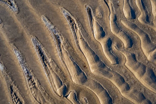 Υφή Άμμο Στην Παραλία Στη Βαλτική Θάλασσα — Φωτογραφία Αρχείου