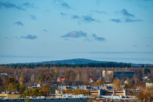 Légi Felvétel Gyönyörű Város Valmiera Lettország — Stock Fotó