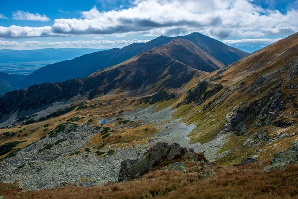 Skalista Tatra Turystycznych Górskich Szlaków Turystycznych Słowacji — Zdjęcie stockowe