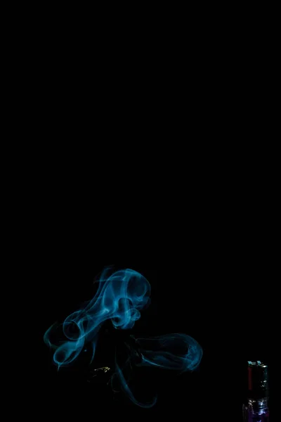 Close View Smoke Black Background — Stock Photo, Image