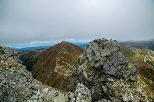 Rocky Tatra Mountain Tourist Hiking Trails Slovakia — Stock Photo, Image