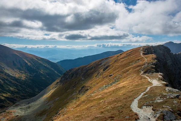 Sentieri Escursionistici Montagna Rocciosi Tatra Slovacchia — Foto Stock