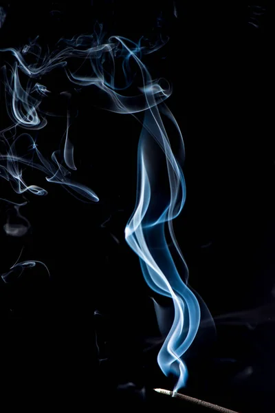 Close View White Smoke Black Background — Stock Photo, Image