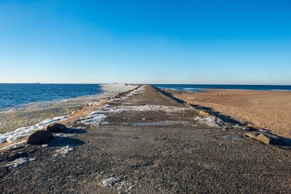 Malebný Pohled Prázdný Způsob Beach — Stock fotografie