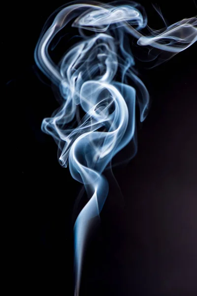 Close View White Smoke Black Background — Stock Photo, Image
