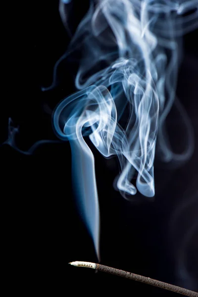 Close View White Smoke Black Background — Stock Photo, Image