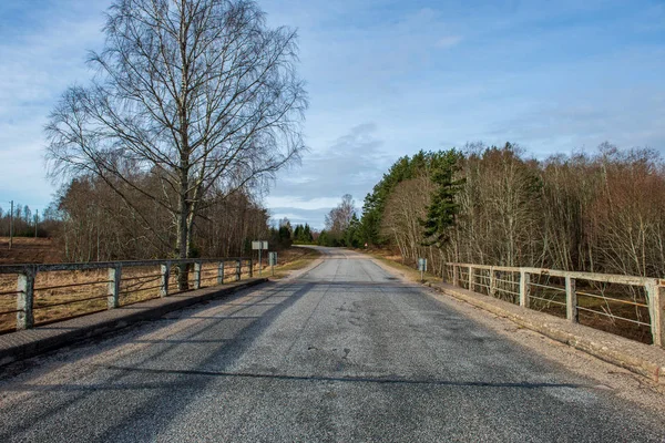 boş kırsal yol bahar mevsiminde