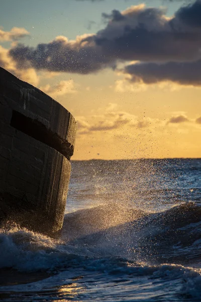 Ruinen Einer Alten Kriegsfestung Liepaja Bei Sonnenuntergang Lettland — Stockfoto