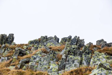 Slovakça rpcky dağ üst ayrıntılarda Tatra, bulutlar üzerinde en fazla yaz aylarında