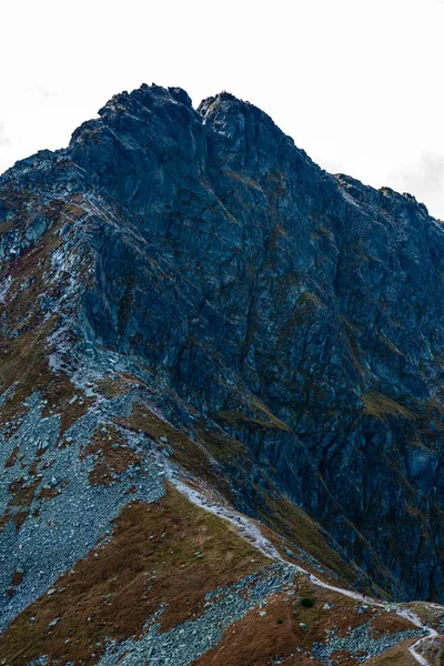 Picos Altos Montaña Eslovaca Tatra Fondo Del Cielo Azul Con — Foto de Stock