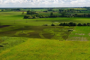 kırsal kesimde yeşil ekili alanlar