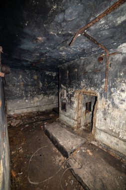 terk edilmiş post Sovyet Roket fırlatma Letonya temel koridorlarında