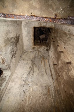 terk edilmiş post Sovyet Roket fırlatma Letonya temel koridorlarında