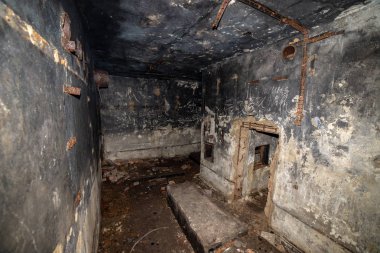 terk edilmiş post Sovyet Roket fırlatma Letonya temel koridorlarında