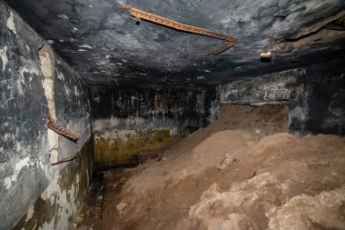 terk edilmiş post Sovyet Roket fırlatma Letonya temel koridorlarında