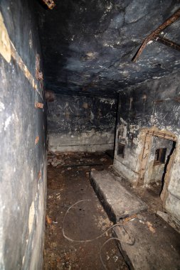 terk edilmiş post Sovyet Roket fırlatma Letonya temel koridorlarında