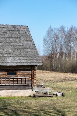 kırsal eski ahşap evde ayrıntılarını
