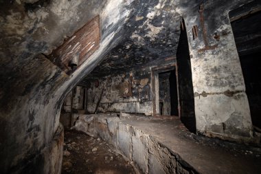 terk edilmiş post Sovyet Roket fırlatma Letonya temel koridorlarında