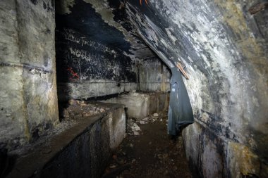 terk edilmiş post Sovyet Roket fırlatma Letonya temel koridorlarında