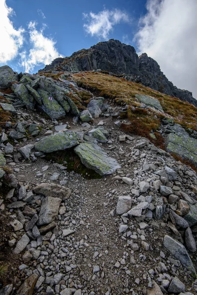 Tatra Rosky Sommets Montagne Avec Des Sentiers Randonnée Touristique Dans — Photo