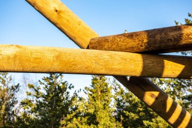 kırsal Park'taki eski ahşap çit