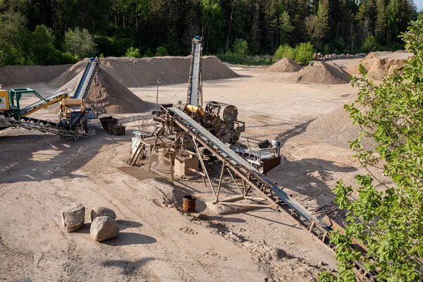 Industri Teknik Par Detaljer Med Kedjor Och Krokar För Att — Stockfoto