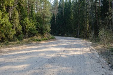 kırsal güzel çakıl yol