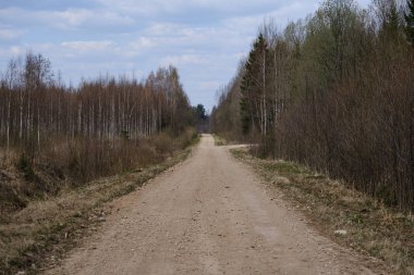 b gün batımında eautiful kırsal çakıl yol