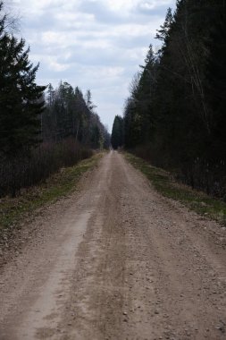 b gün batımında eautiful kırsal çakıl yol