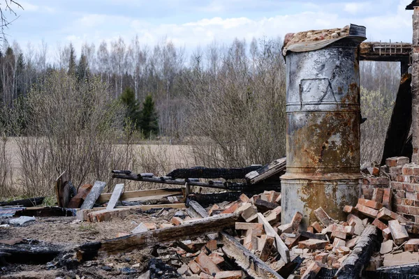 Opuszczone spalony szczegóły domu — Zdjęcie stockowe