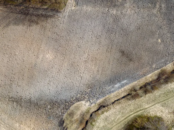 Luchtfoto van landelijk gebied en wegen in het voorjaar — Stockfoto