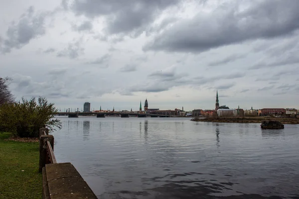 Vista Para Centro Cidade Velha Riga Letônia Verão — Fotografia de Stock