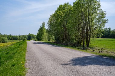 yaz aylarında kirli çakıl kırsal çakıl yol