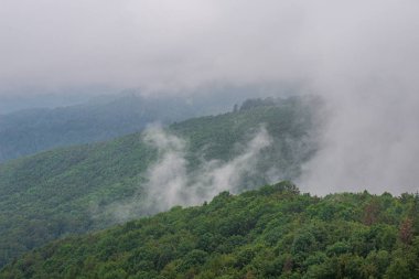 slovakya Tatra dağ sisli havalarda üstleri