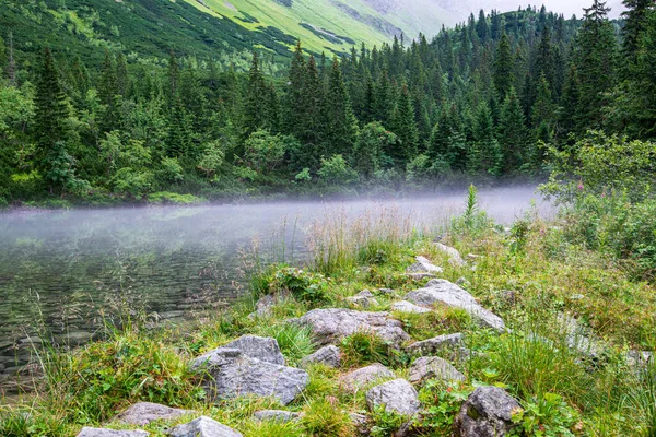 Sisli havalarda slovakya Tatra dağ gölleri — Stok fotoğraf