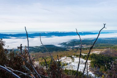 slovakya tatra dağ zirveleri kış aylarında kar altında