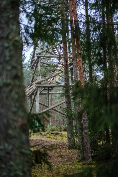 Wooden fire watchtower construction details — Φωτογραφία Αρχείου