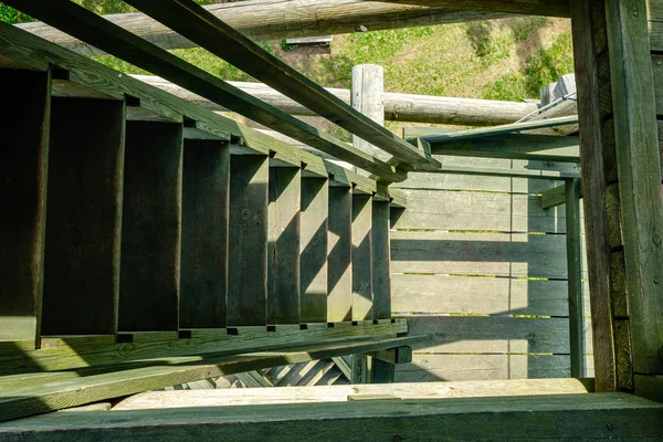 Wooden fire watchtower construction details — Φωτογραφία Αρχείου