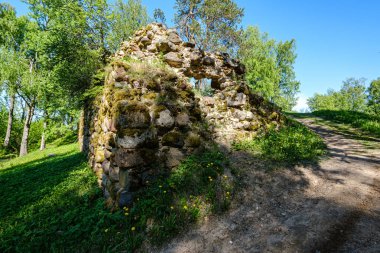 eski binanın taş tuğla Harabeleri