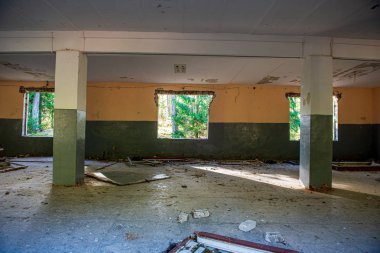 eski binanın taş tuğla Harabeleri