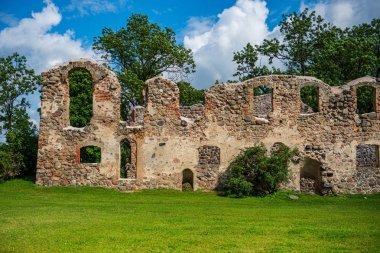 eski binanın taş tuğla Harabeleri