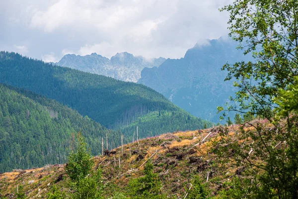 Nuages spectaculaires sur les montagnes tatra en Slovaquie — Photo