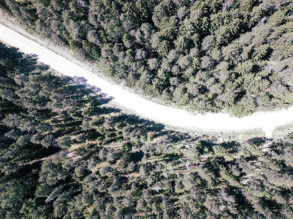Воздушные беспилотники вид зеленой зоны отдыха летом — стоковое фото