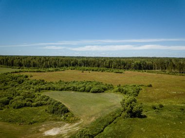 yaz aylarında kuş gözü üzerinde ekili tarım alanları