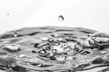 su yüzeyinde su damlaları