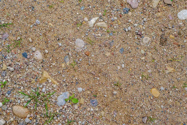 Gravier saleté texture de route avec du sable et des cailloux — Photo